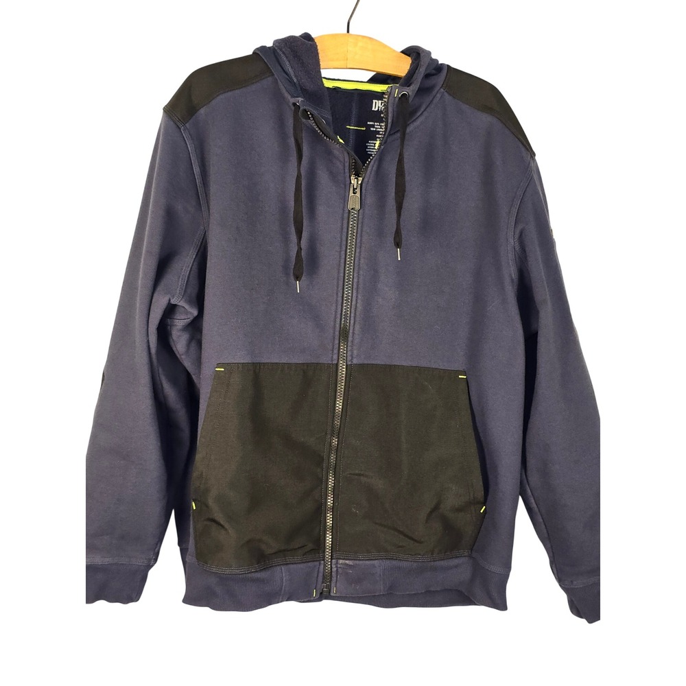 Duluth Trading Co Mens XL Relaxed Fit Heavyweight Full Zip Hoodie Navy Blue